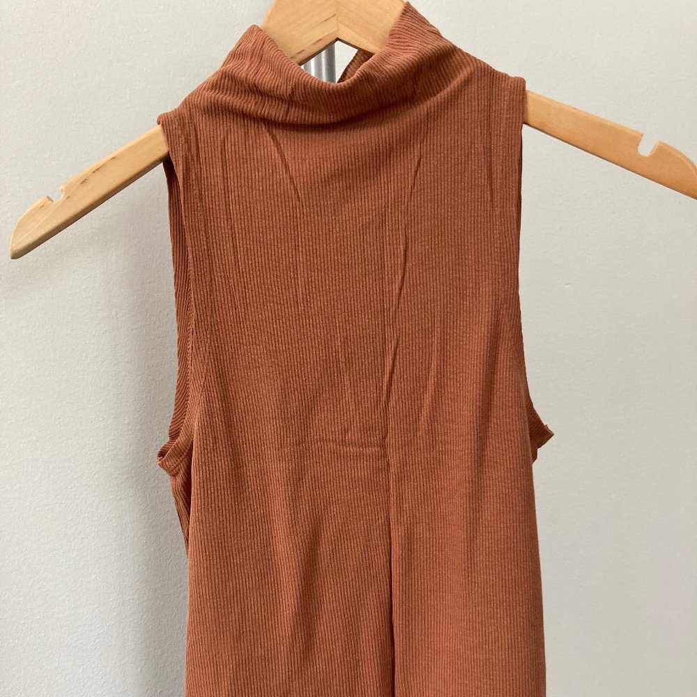 Burnt Orange High Neck Tank Top
